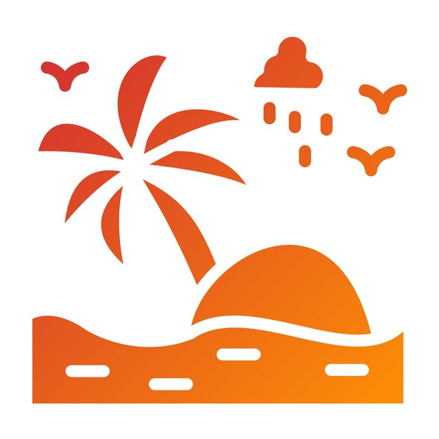 Diseño vectorial Estilo de icono de la isla