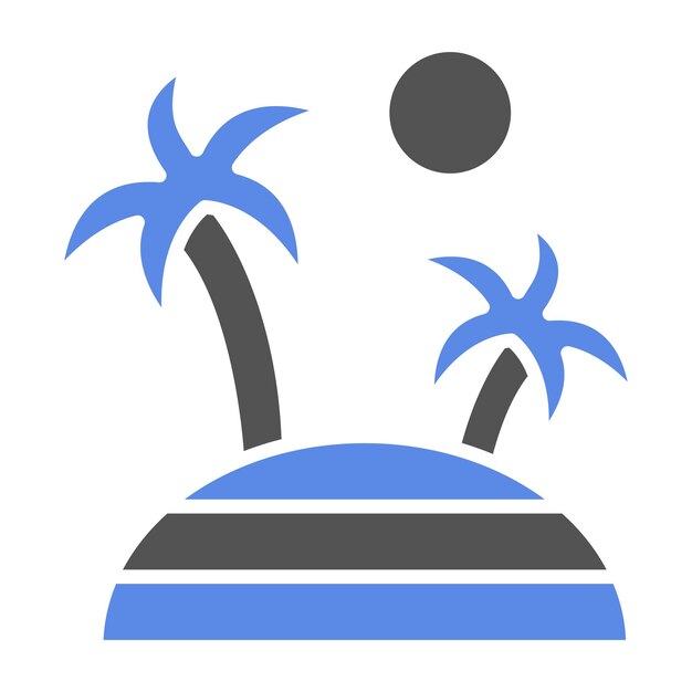 Vector diseño vectorial estilo de icono de la isla