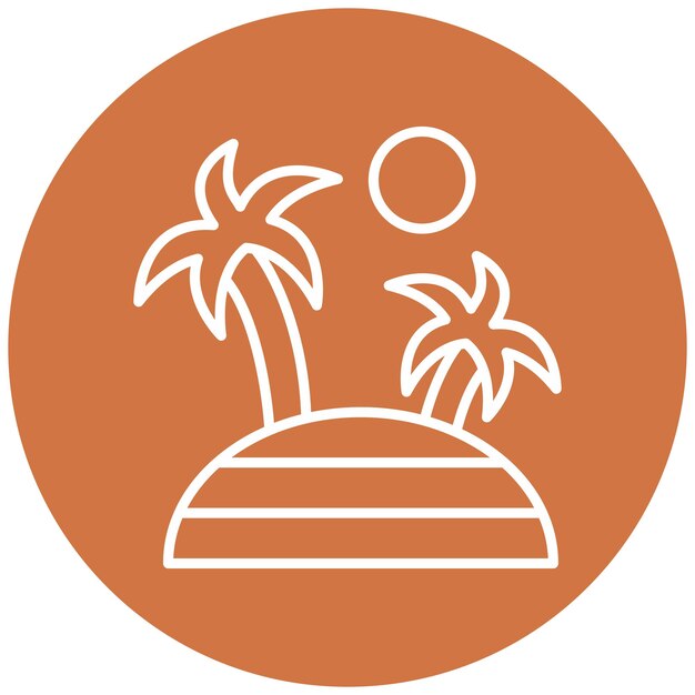 Diseño vectorial Estilo de icono de la isla