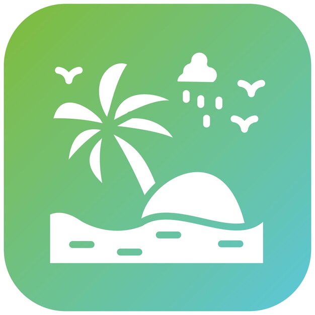 Diseño vectorial Estilo de icono de la isla