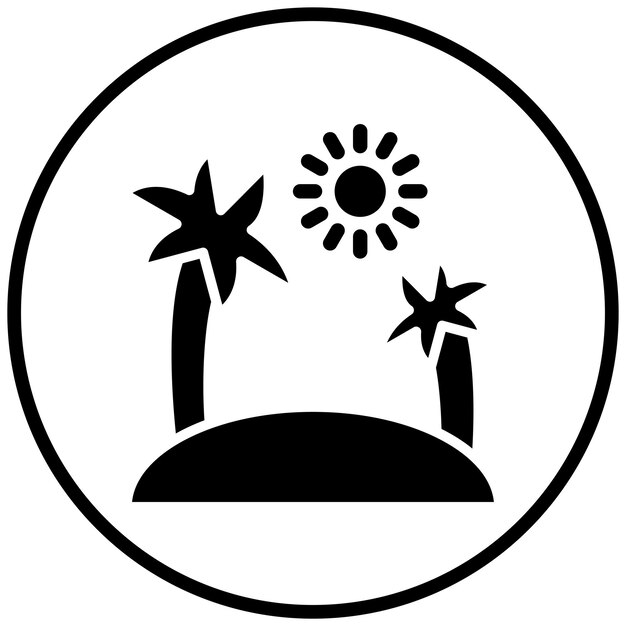 Diseño vectorial Estilo de icono de la isla