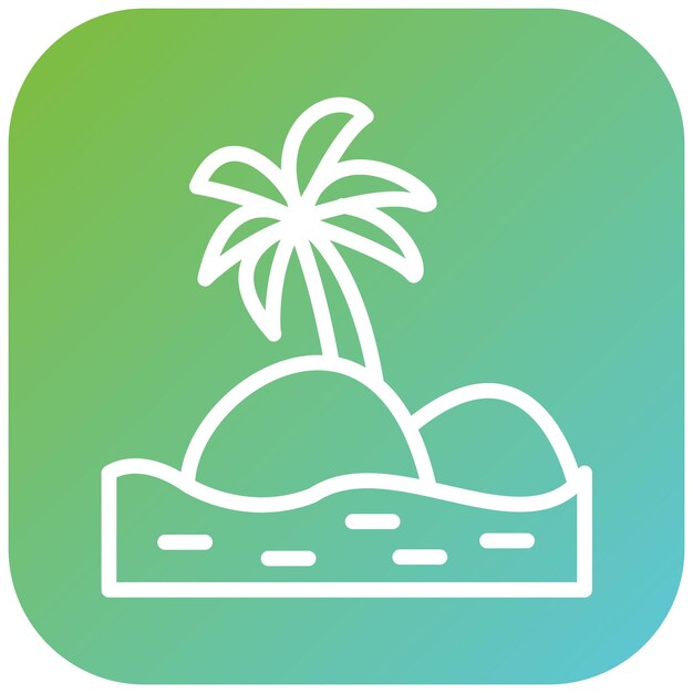 Diseño vectorial Estilo de icono de la isla