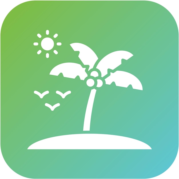 Diseño vectorial Estilo de icono de la isla