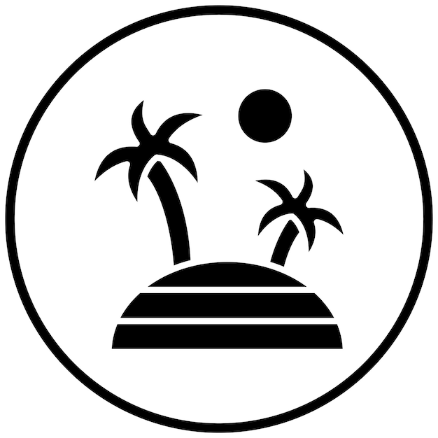 Diseño vectorial Estilo de icono de la isla