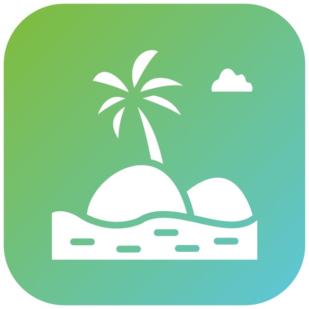 Diseño vectorial Estilo de icono de la isla
