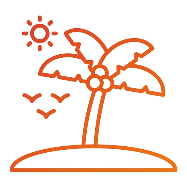 Diseño vectorial Estilo de icono de la isla