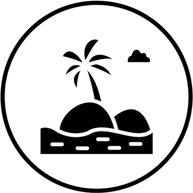 Diseño vectorial Estilo de icono de la isla