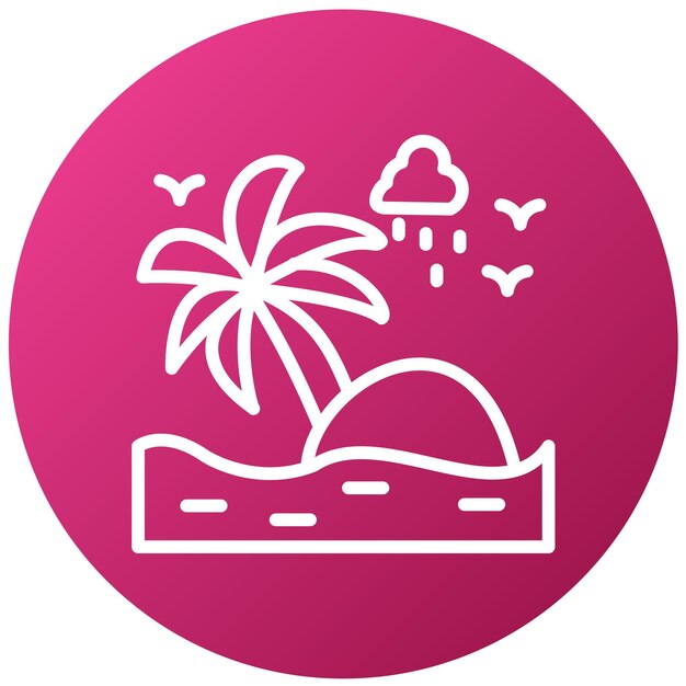 Diseño vectorial Estilo de icono de la isla