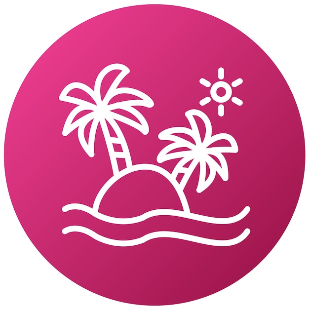 Diseño vectorial Estilo de icono de la isla