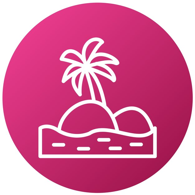 Diseño vectorial Estilo de icono de la isla