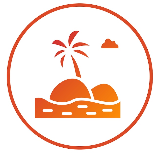 Diseño vectorial Estilo de icono de la isla