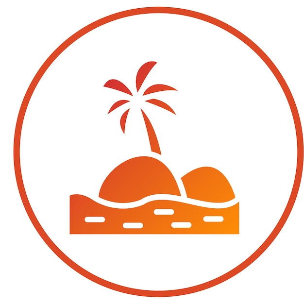 Diseño vectorial Estilo de icono de la isla