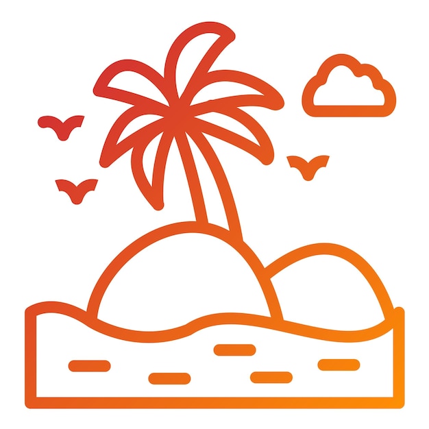 Diseño vectorial Estilo de icono de la isla