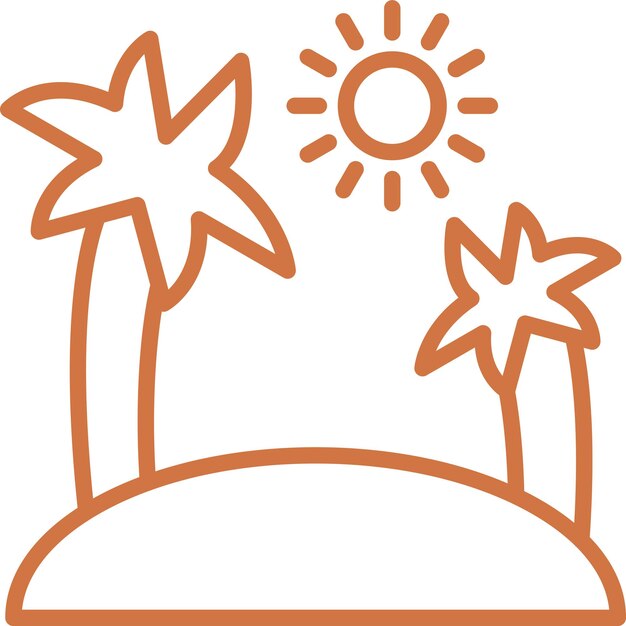 Diseño vectorial Estilo de icono de la isla