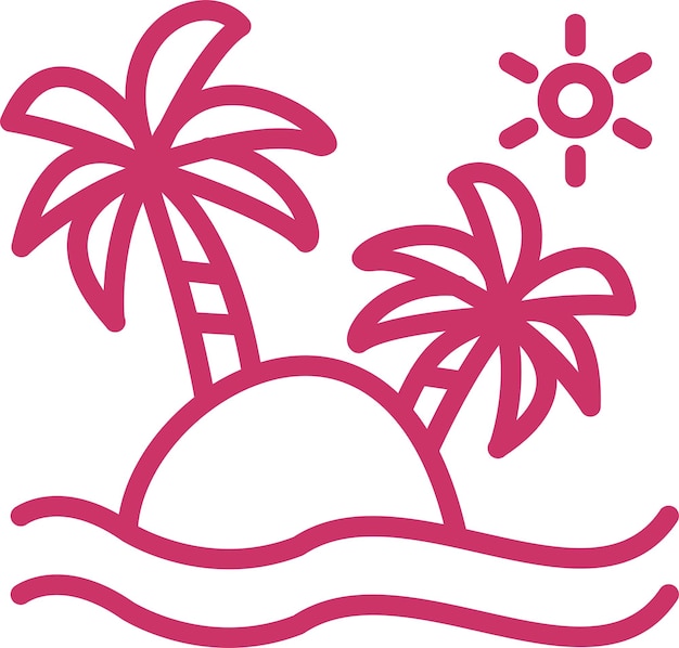 Diseño vectorial Estilo de icono de la isla
