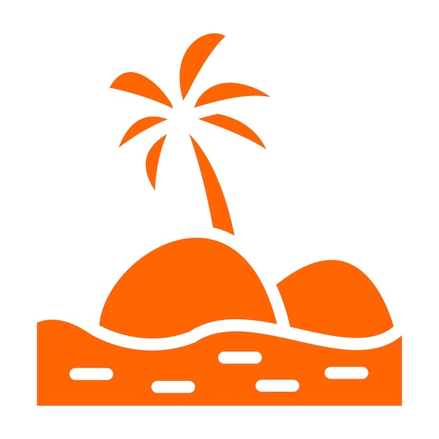 Diseño vectorial Estilo de icono de la isla
