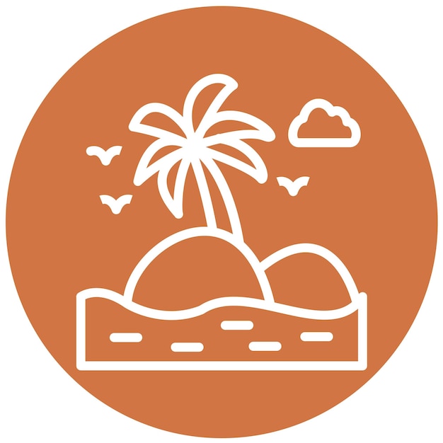 Diseño vectorial Estilo de icono de la isla