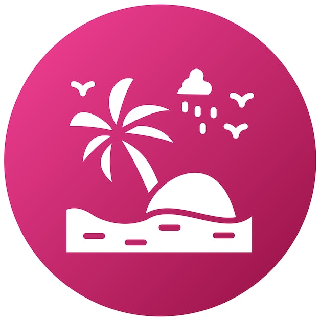 Diseño vectorial Estilo de icono de la isla