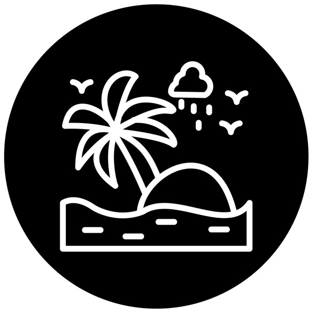 Diseño vectorial Estilo de icono de la isla