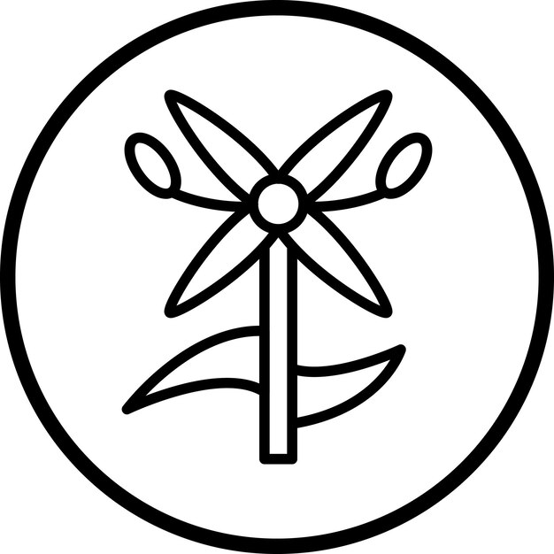 Diseño vectorial Estilo de icono de Ixora