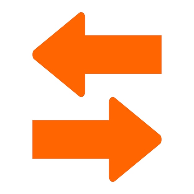 Diseño vectorial de estilo de icono izquierdo derecho