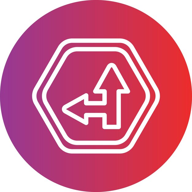 Diseño vectorial Estilo del icono izquierdo del lado de la carretera