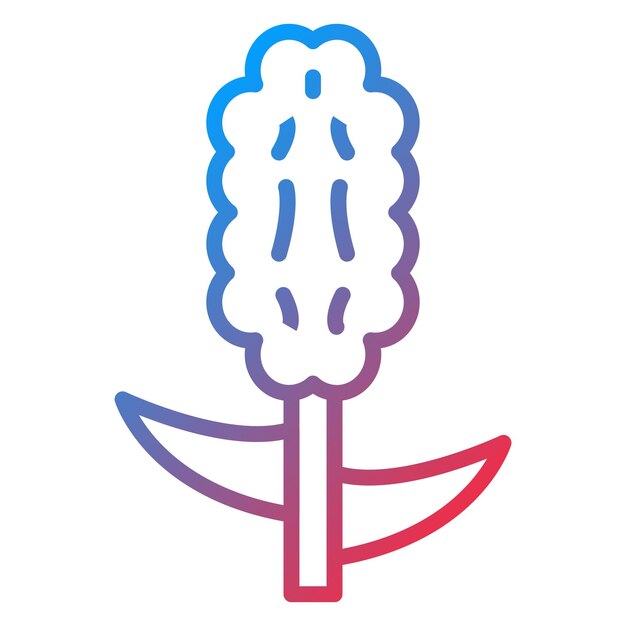 Diseño vectorial de estilo de icono de jacinto