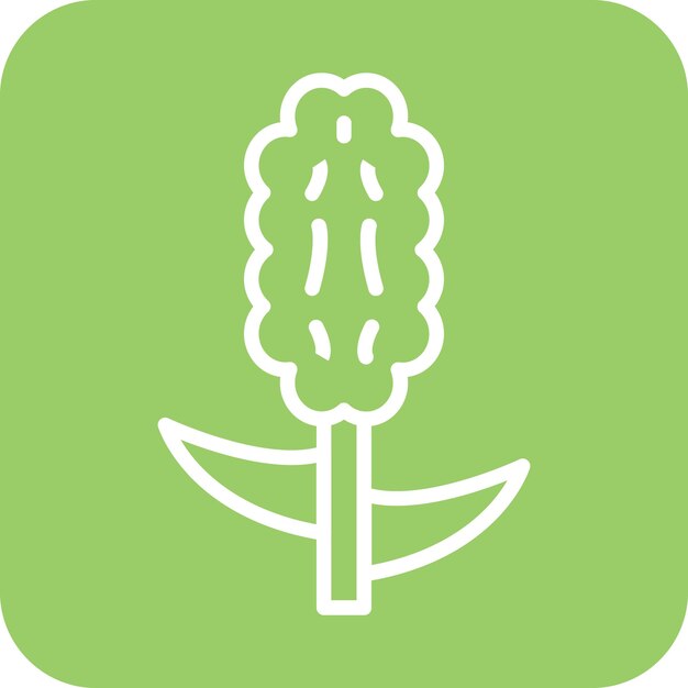 Diseño vectorial de estilo de icono de jacinto