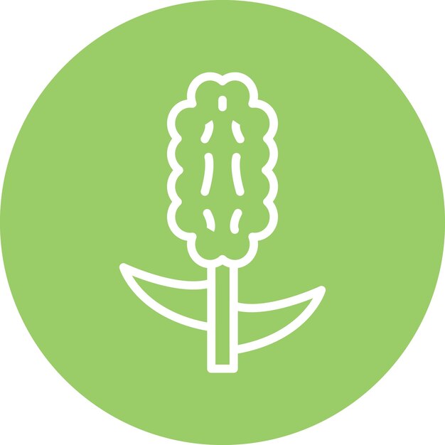 Diseño vectorial de estilo de icono de jacinto