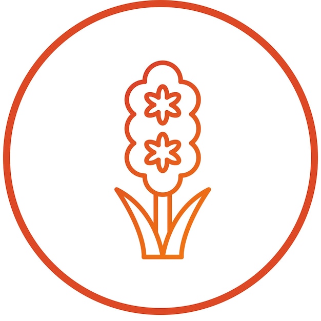 Diseño vectorial de estilo de icono de jacinto
