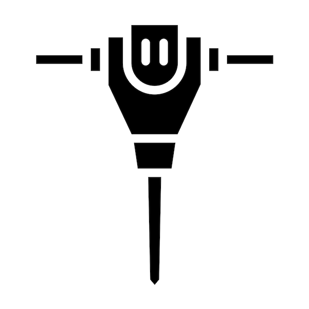 Diseño vectorial de estilo de icono de Jackhammer