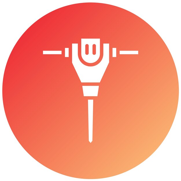 Diseño vectorial de estilo de icono de Jackhammer