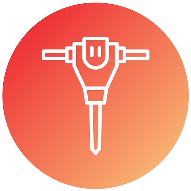 Diseño vectorial de estilo de icono de Jackhammer