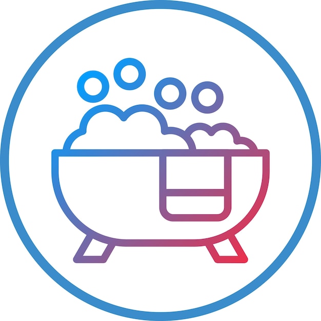 Diseño vectorial de estilo de icono de jacuzzi