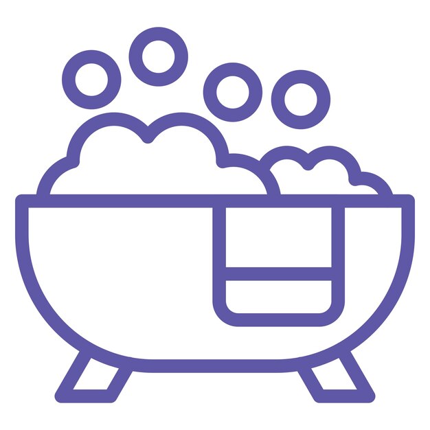 Diseño vectorial de estilo de icono de jacuzzi