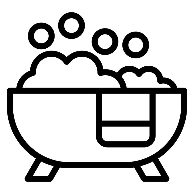 Diseño vectorial de estilo de icono de jacuzzi