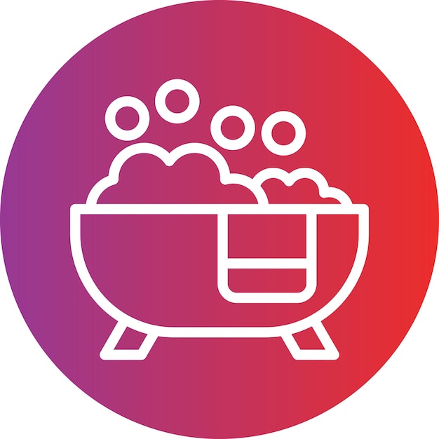 Diseño vectorial de estilo de icono de jacuzzi