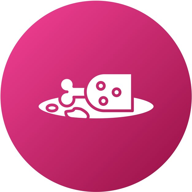 Diseño vectorial de estilo de icono de jamón cocido