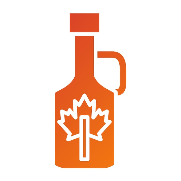 Diseño vectorial Estilo del icono del jarabe de arce
