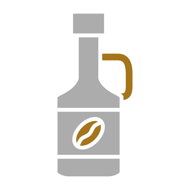 Diseño vectorial del estilo del icono del jarabe de café