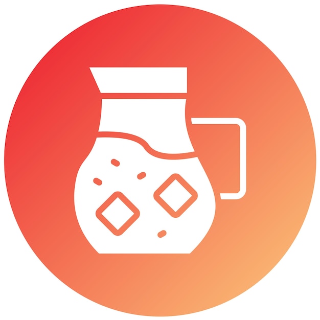 Diseño vectorial Estilo del icono de la jarra de agua