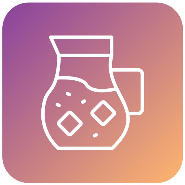 Diseño vectorial Estilo del icono de la jarra de agua