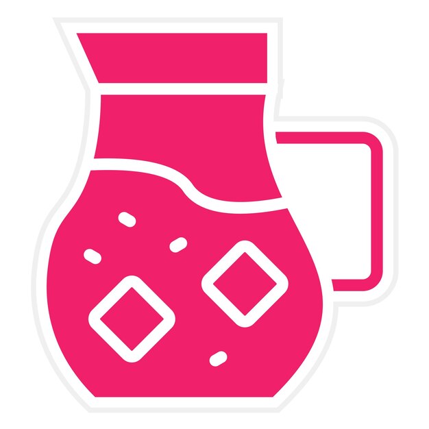 Diseño vectorial Estilo del icono de la jarra de agua