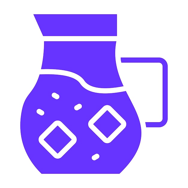 Diseño vectorial Estilo del icono de la jarra de agua
