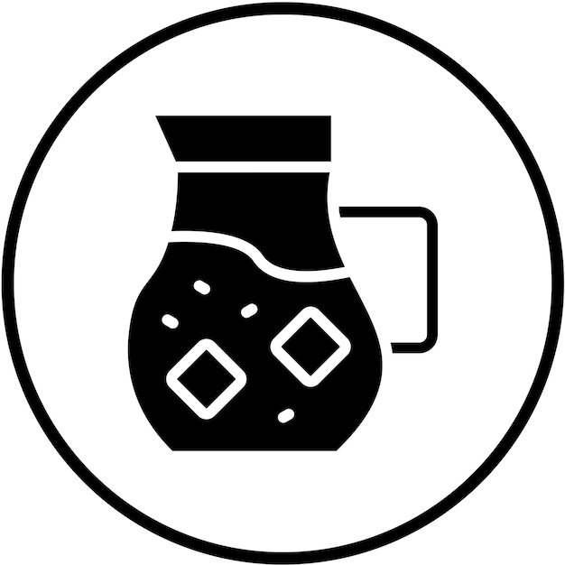 Diseño vectorial Estilo del icono de la jarra de agua