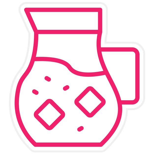 Diseño vectorial Estilo del icono de la jarra de agua