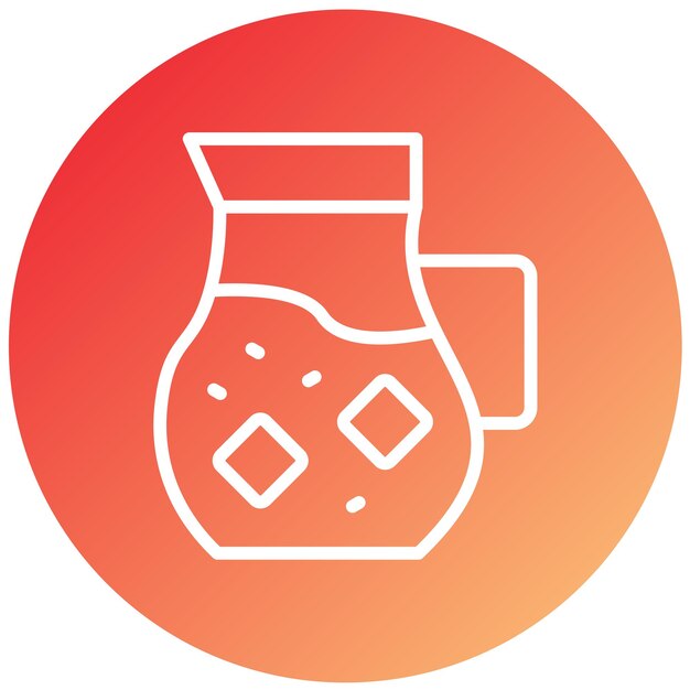 Diseño vectorial Estilo del icono de la jarra de agua