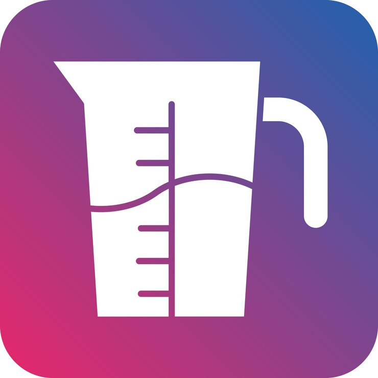 Vector diseño vectorial estilo del icono de la jarra de medición