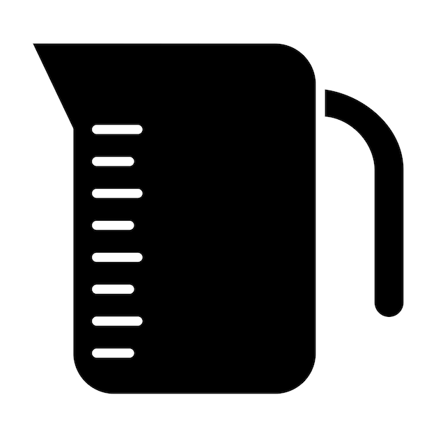 Diseño vectorial Estilo del icono de la jarra de medición