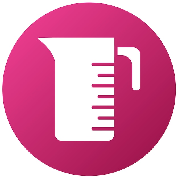 Diseño vectorial Estilo del icono de la jarra de medición